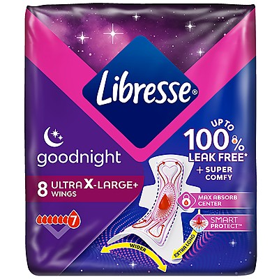 Дамски Превръзки с Крилца Libresse Ultra X-Large Plus Night Extra Wing