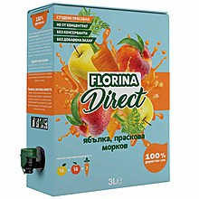 Студено Пресован Сок Florina Direct Ябълка, Праскова, Морков 100%